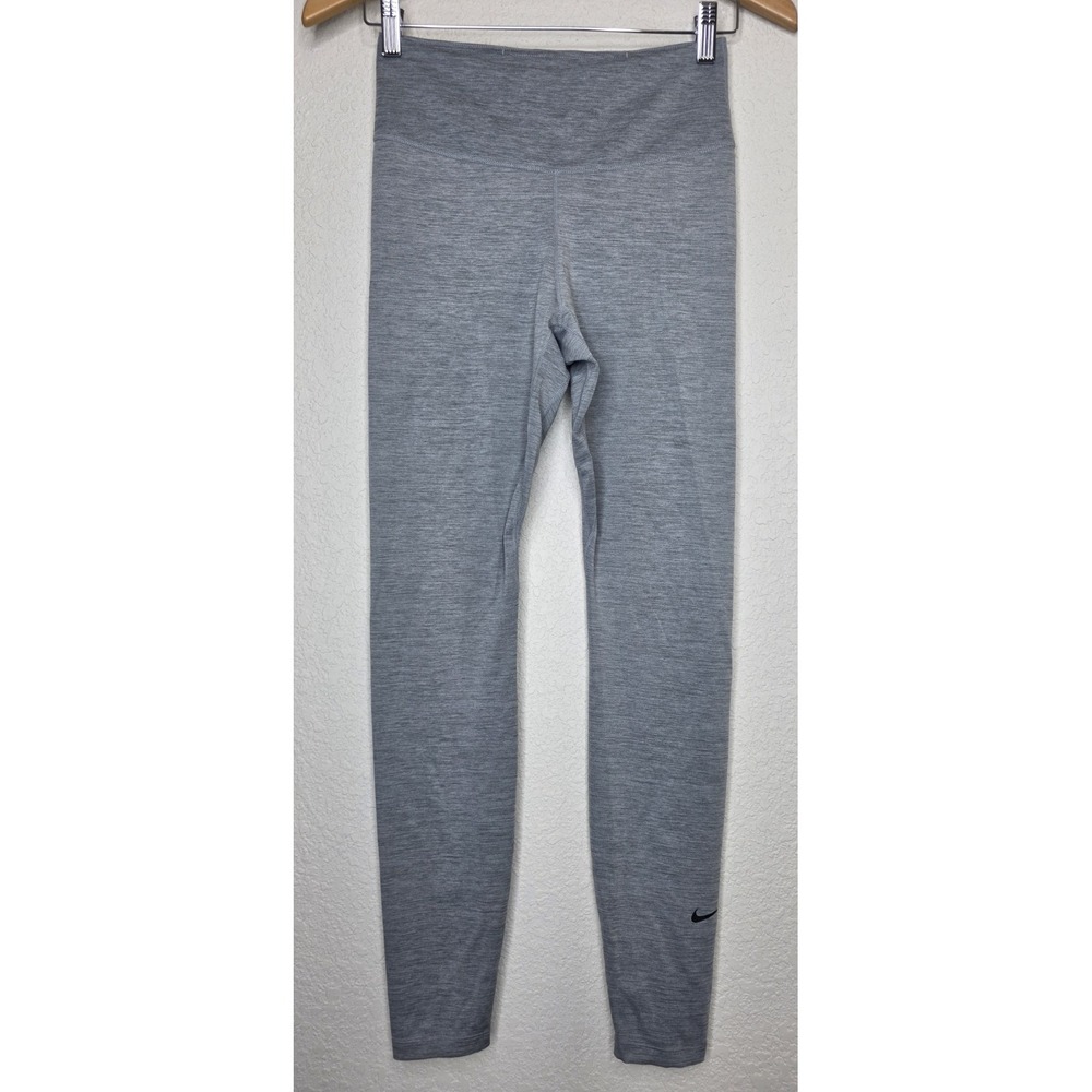 New Nike Bottoms Leggings Women S Gray Pants Mid-Rise Dri-Fit Yoga Gym Active